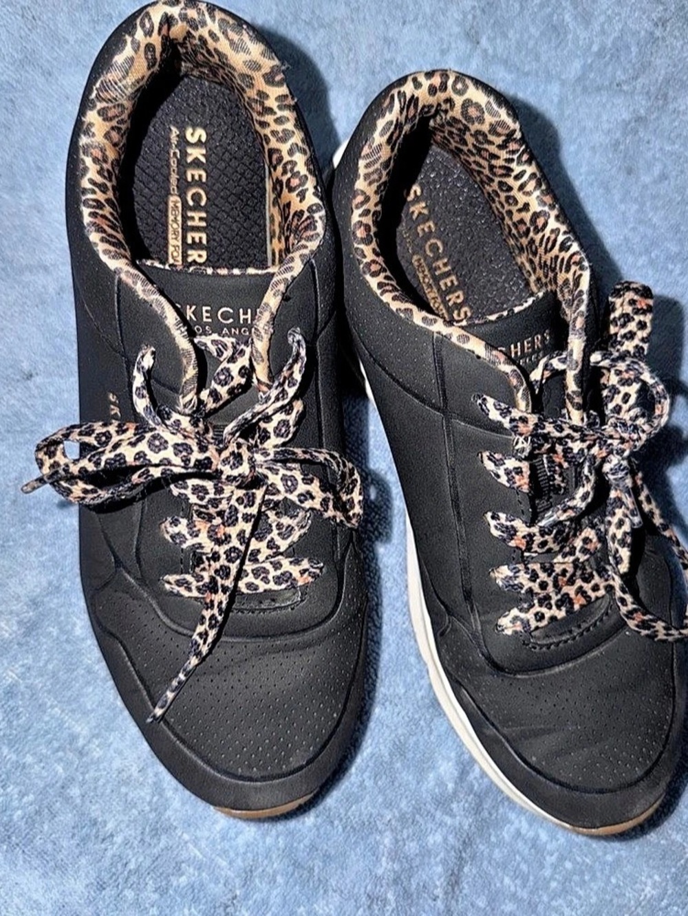 Skechers Street Uno Gen1 - Leopard Chic Sneakers Black & Brown US 4